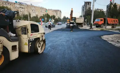 比什凯克部分路段的道路交叉口修复工作已完成
