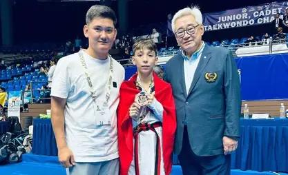 吉尔吉斯斯坦选手埃尔赞·凯梅洛夫荣获亚洲青少年跆拳道锦标赛铜牌