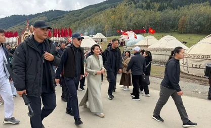 第六届世界游牧民族运动会：第一夫人阿依古丽·扎帕罗娃到访克尔钦