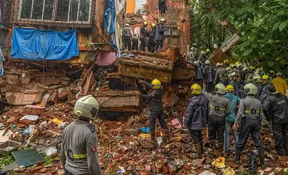印度孟买山体滑坡致6人死亡，另有5人被困废墟
