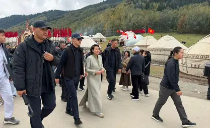 第六届世界游牧民族运动会：第一夫人阿依古丽·扎帕罗娃到访克尔钦